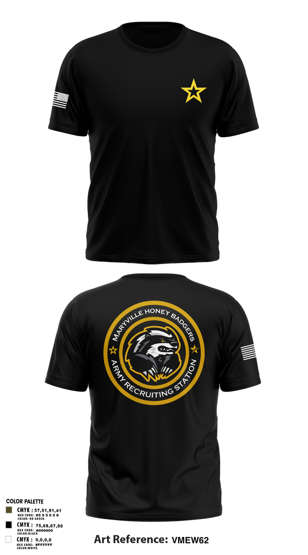 Short Sleeve Performance Shirt, Maryville Honeybadger, Army, Teamtime, Team time, sublimation, custom sports apparel, team uniforms, spirit wear, spiritwear, sports uniforms, custom shirts, team store, custom team store, fundraiser sports, apparel fundraiser