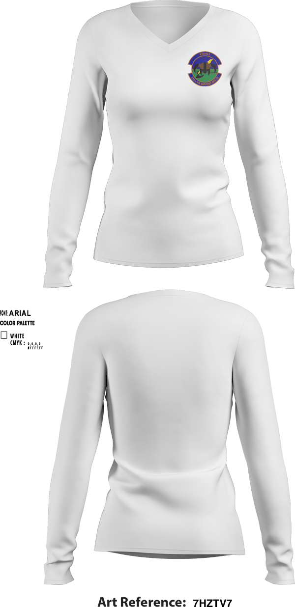 Women's Long Sleeve Vneck Shirt, , Air Force, Teamtime, Team time, sublimation, custom sports apparel, team uniforms, spirit wear, spiritwear, sports uniforms, custom shirts, team store, custom team store, fundraiser sports, apparel fundraiser