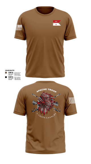 Short Sleeve Performance Shirt, Apache Troop 1-150th, Army, Teamtime, Team time, sublimation, custom sports apparel, team uniforms, spirit wear, spiritwear, sports uniforms, custom shirts, team store, custom team store, fundraiser sports, apparel fundraiser