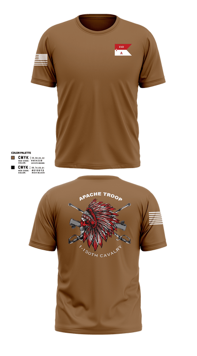 Apache Troop 1-150th 52177042 Short Sleeve Performance Shirt - 8
