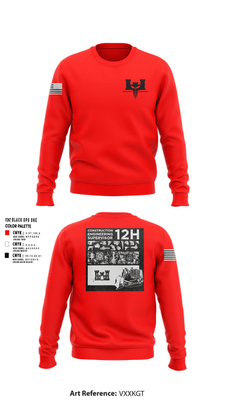 Crew Neck Sweatshirt, 302nd EN CO, Army, Teamtime, Team time, sublimation, custom sports apparel, team uniforms, spirit wear, spiritwear, sports uniforms, custom shirts, team store, custom team store, fundraiser sports, apparel fundraiser