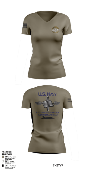 Women's Short Sleeve Vneck Shirt, Aviation Maintenance Administration, , Teamtime, Team time, sublimation, custom sports apparel, team uniforms, spirit wear, spiritwear, sports uniforms, custom shirts, team store, custom team store, fundraiser sports, apparel fundraiser