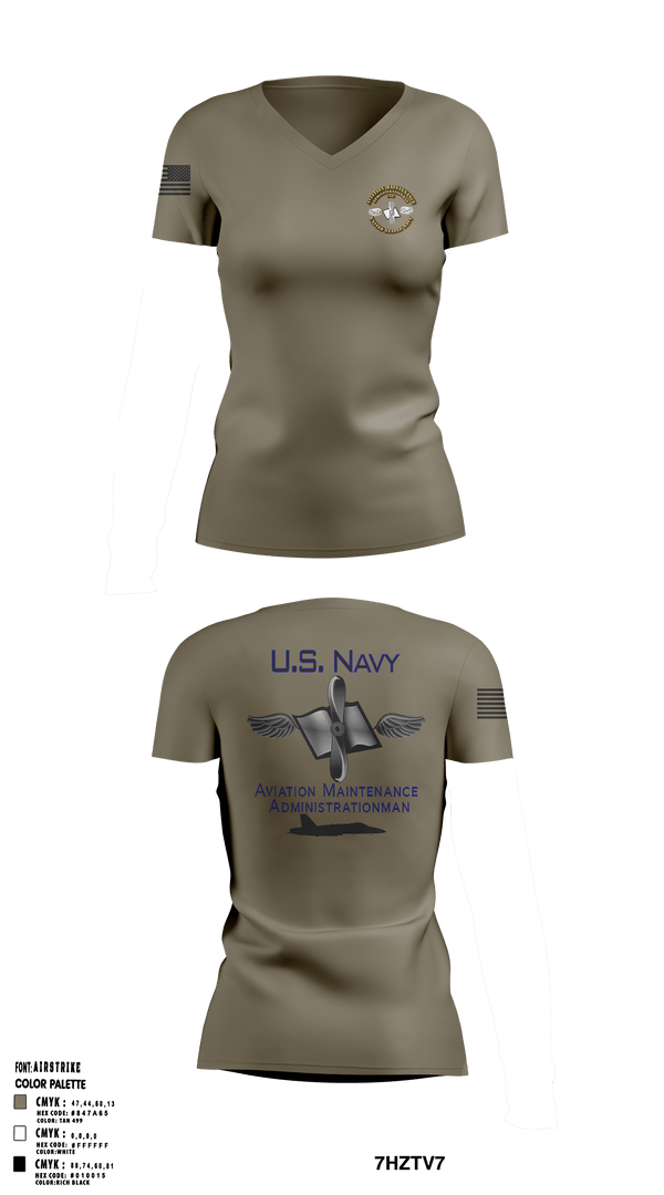 Women's Short Sleeve Vneck Shirt, Aviation Maintenance Administration, , Teamtime, Team time, sublimation, custom sports apparel, team uniforms, spirit wear, spiritwear, sports uniforms, custom shirts, team store, custom team store, fundraiser sports, apparel fundraiser
