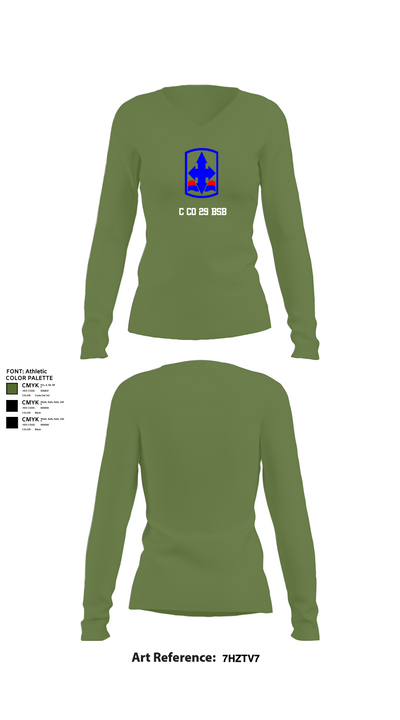 C co 29 BSB 47776352 Women's Long Sleeve V-neck Shirt - 40
