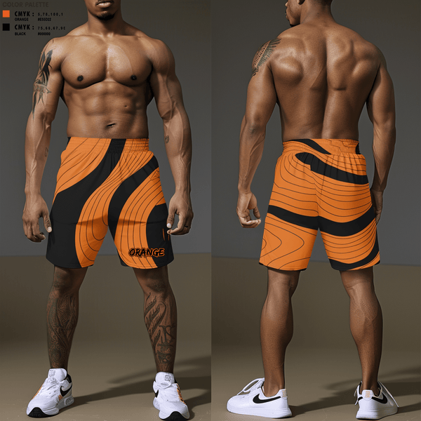 Athletic Shorts With Pockets, Orange, Baseball, Teamtime, Team time, sublimation, custom sports apparel, team uniforms, spirit wear, spiritwear, sports uniforms, custom shirts, team store, custom team store, fundraiser sports, apparel fundraiser