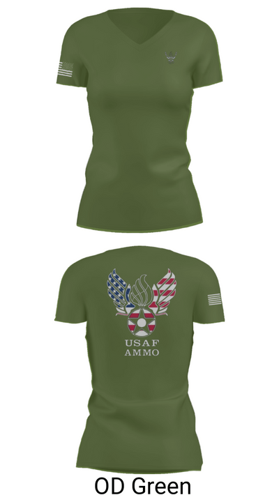 7th Munitions Sq 29669967 Women's Short Sleeve V-neck Shirt - 48