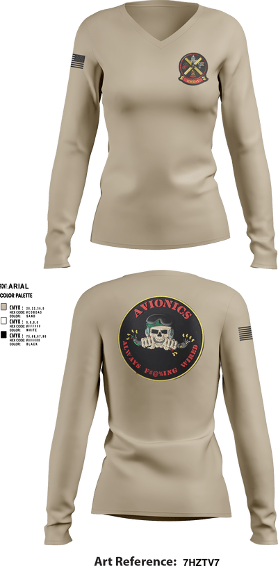 HMX-1 12885177 Women's Long Sleeve V-neck Shirt - 3