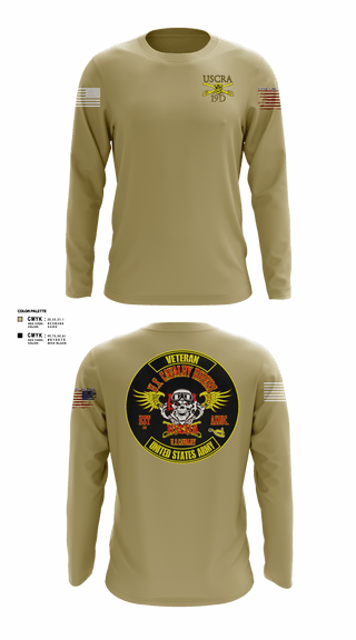 Long Sleeve Performance Shirt, US Cavalry Riders, Army, Teamtime, Team time, sublimation, custom sports apparel, team uniforms, spirit wear, spiritwear, sports uniforms, custom shirts, team store, custom team store, fundraiser sports, apparel fundraiser