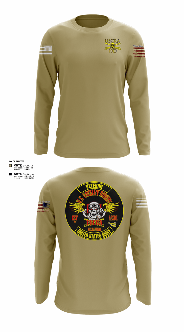 Long Sleeve Performance Shirt, US Cavalry Riders, Army, Teamtime, Team time, sublimation, custom sports apparel, team uniforms, spirit wear, spiritwear, sports uniforms, custom shirts, team store, custom team store, fundraiser sports, apparel fundraiser