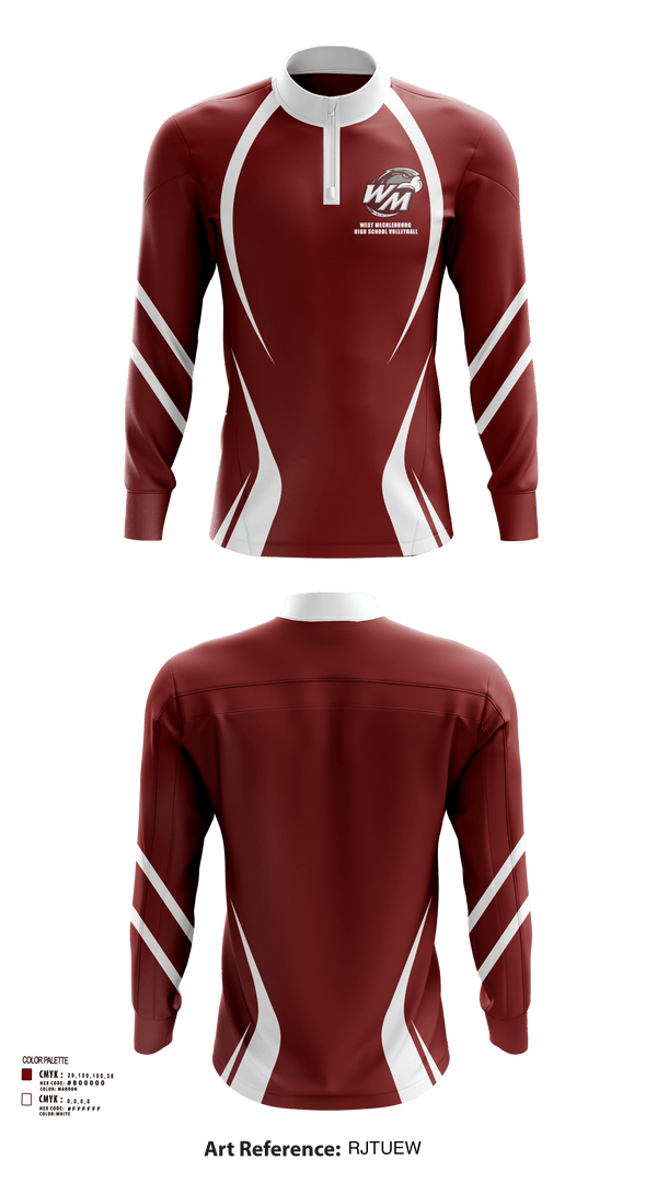 Quarter Zip Jacket, West Mecklenburg High School Volleyball, Women's Volleyball, Teamtime, Team time, sublimation, custom sports apparel, team uniforms, spirit wear, spiritwear, sports uniforms, custom shirts, team store, custom team store, fundraiser sports, apparel fundraiser