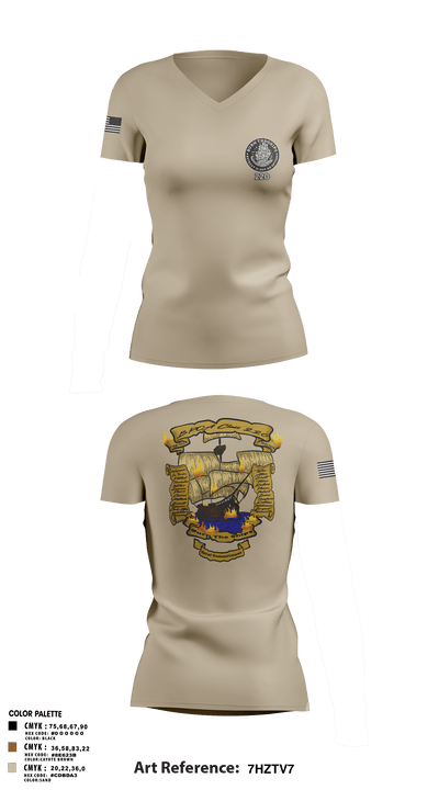 220 BPOA 59828515 Women's Short Sleeve V-neck Shirt - 3