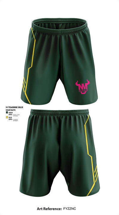New Milford Bulls Football And Cheerleading 19489077 Athletic Shorts With Pockets - 3
