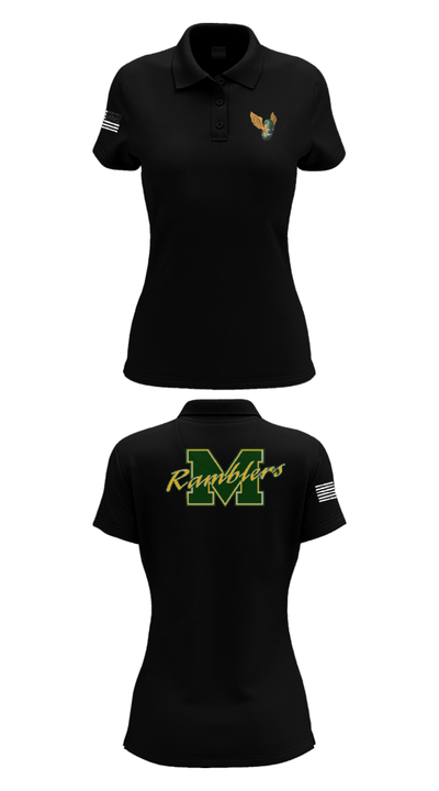 McBain High School Volleyball 93247142 Women's Short Sleeve Performance Polo  - 36