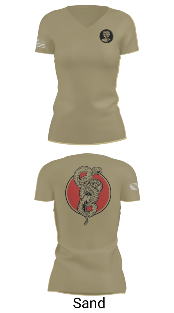 Women's Short Sleeve Vneck Shirt, Red WarriorsCobras, Army, Teamtime, Team time, sublimation, custom sports apparel, team uniforms, spirit wear, spiritwear, sports uniforms, custom shirts, team store, custom team store, fundraiser sports, apparel fundraiser