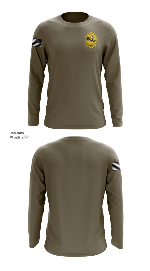 Long Sleeve Performance Shirt, VFA-31 THE TOMCATTERS, Navy, Teamtime, Team time, sublimation, custom sports apparel, team uniforms, spirit wear, spiritwear, sports uniforms, custom shirts, team store, custom team store, fundraiser sports, apparel fundraiser