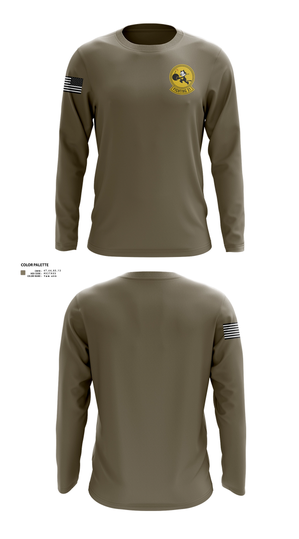 Long Sleeve Performance Shirt, VFA-31 THE TOMCATTERS, Navy, Teamtime, Team time, sublimation, custom sports apparel, team uniforms, spirit wear, spiritwear, sports uniforms, custom shirts, team store, custom team store, fundraiser sports, apparel fundraiser