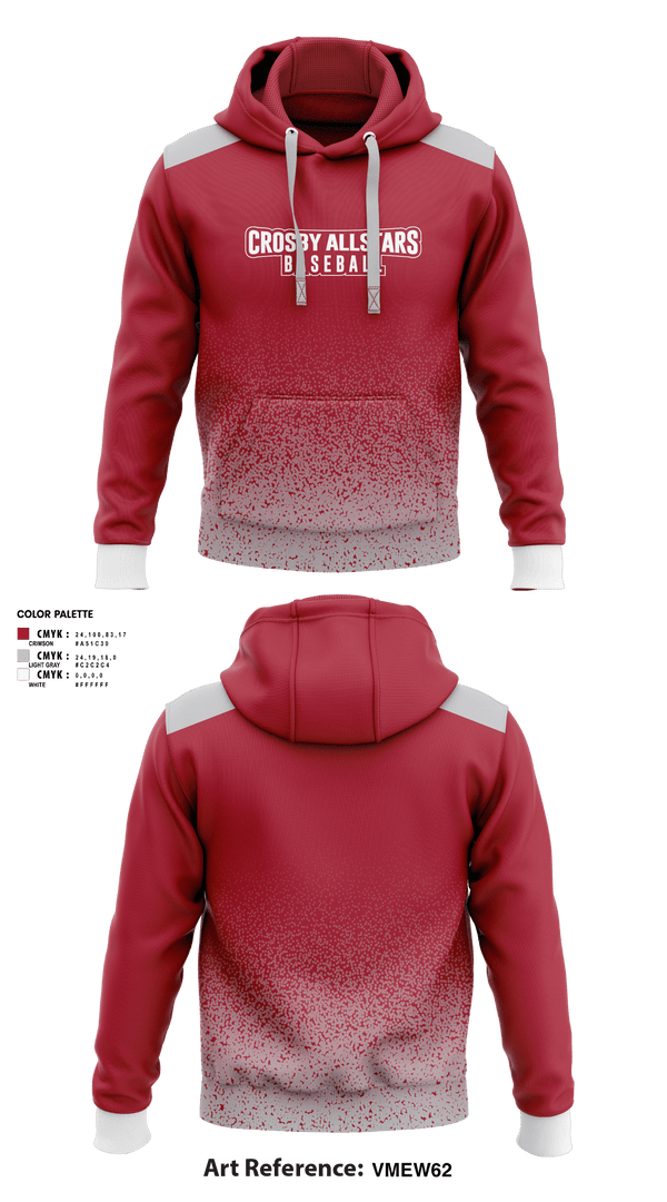 Hoodie, Crosby Allstars, Baseball, Teamtime, Team time, sublimation, custom sports apparel, team uniforms, spirit wear, spiritwear, sports uniforms, custom shirts, team store, custom team store, fundraiser sports, apparel fundraiser