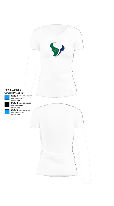 La Costa Canyon High School Volleyball 91321969 Women's Short Sleeve V-neck Shirt - 18