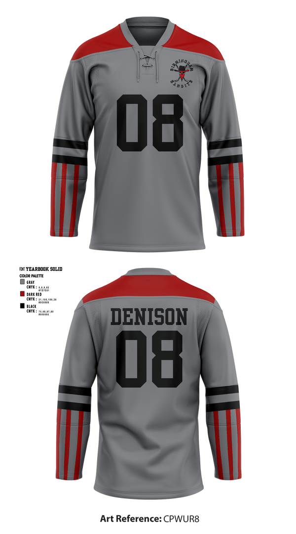 Hockey Jersey, Birmingham Bandits, Ice Hockey, Teamtime, Team time, sublimation, custom sports apparel, team uniforms, spirit wear, spiritwear, sports uniforms, custom shirts, team store, custom team store, fundraiser sports, apparel fundraiser