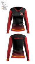 Warriors 56984202 Women's Long Sleeve V-neck Shirt - 2