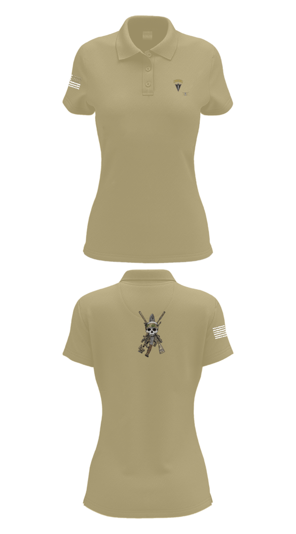 Women's Short Sleeve Performance Polo, HHC 2/130 IN, National Guard, Teamtime, Team time, sublimation, custom sports apparel, team uniforms, spirit wear, spiritwear, sports uniforms, custom shirts, team store, custom team store, fundraiser sports, apparel fundraiser