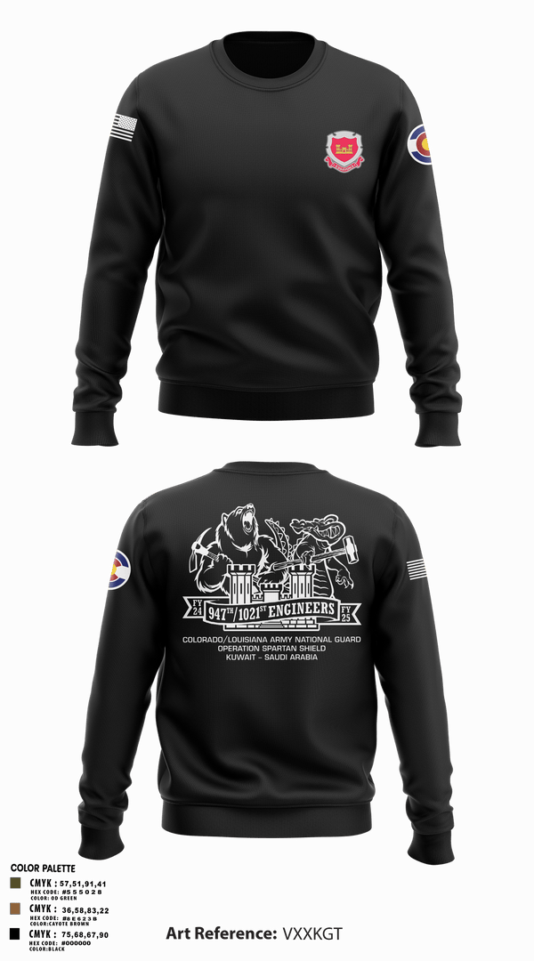Crew Neck Sweatshirt, 947th EVCC, , Teamtime, Team time, sublimation, custom sports apparel, team uniforms, spirit wear, spiritwear, sports uniforms, custom shirts, team store, custom team store, fundraiser sports, apparel fundraiser