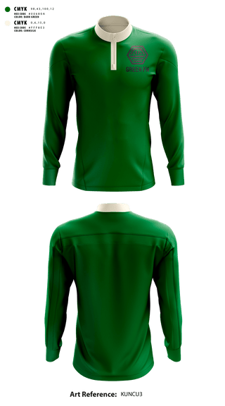 Quarter Zip Jacket, Green fn, Men's Basketball, Teamtime, Team time, sublimation, custom sports apparel, team uniforms, spirit wear, spiritwear, sports uniforms, custom shirts, team store, custom team store, fundraiser sports, apparel fundraiser