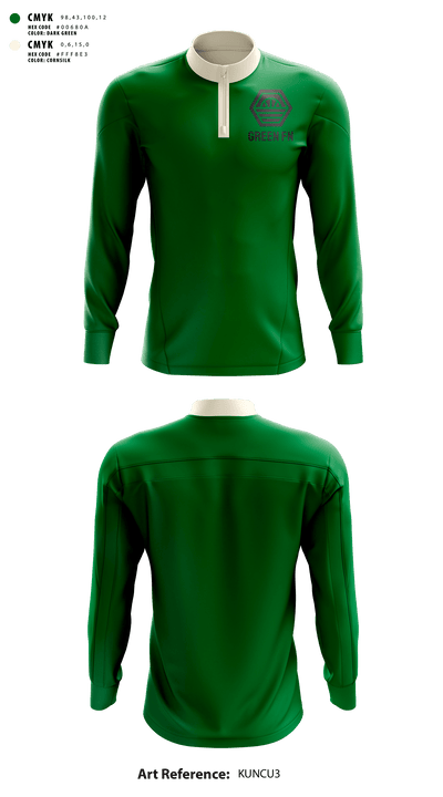 Green fn 74053106 Quarter Zip Jacket - 1