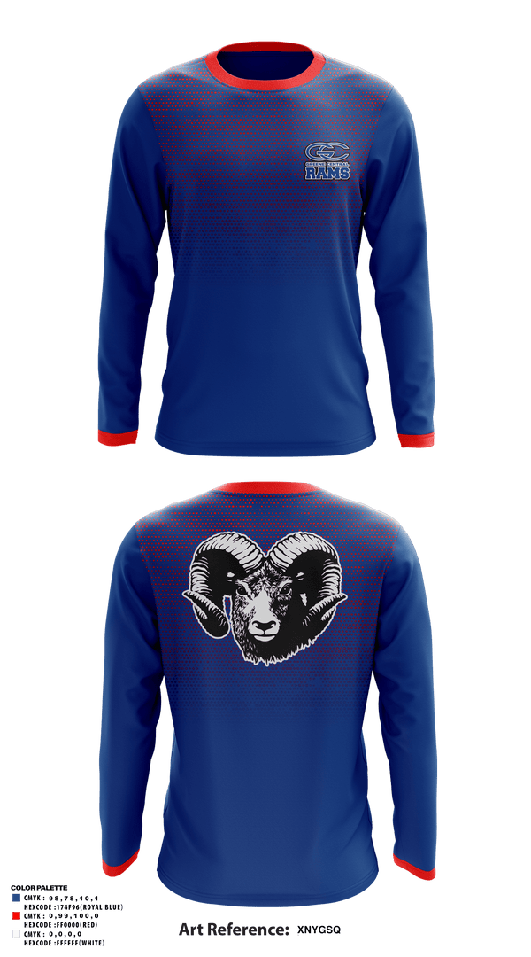 Long Sleeve Performance Shirt, Greene Central Rams, Wrestling, Teamtime, Team time, sublimation, custom sports apparel, team uniforms, spirit wear, spiritwear, sports uniforms, custom shirts, team store, custom team store, fundraiser sports, apparel fundraiser