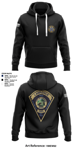 Hoodie, Lawrence Police FOP 1599, Police, Teamtime, Team time, sublimation, custom sports apparel, team uniforms, spirit wear, spiritwear, sports uniforms, custom shirts, team store, custom team store, fundraiser sports, apparel fundraiser