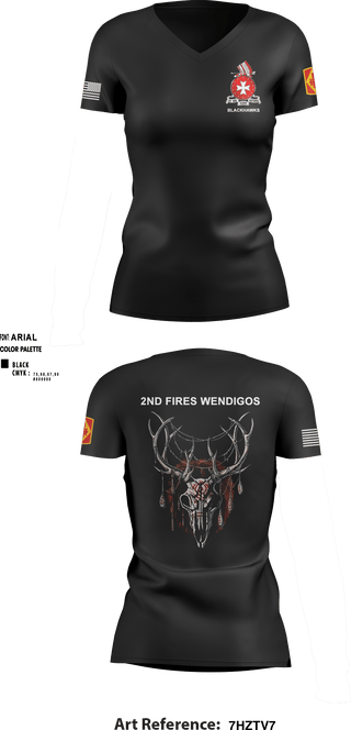 Women's Short Sleeve Vneck Shirt, Bravo 1st BN 14th FAR, Army, Teamtime, Team time, sublimation, custom sports apparel, team uniforms, spirit wear, spiritwear, sports uniforms, custom shirts, team store, custom team store, fundraiser sports, apparel fundraiser