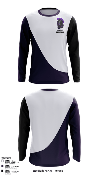 Long Sleeve Performance Shirt, Spartans, Men's Basketball, Teamtime, Team time, sublimation, custom sports apparel, team uniforms, spirit wear, spiritwear, sports uniforms, custom shirts, team store, custom team store, fundraiser sports, apparel fundraiser