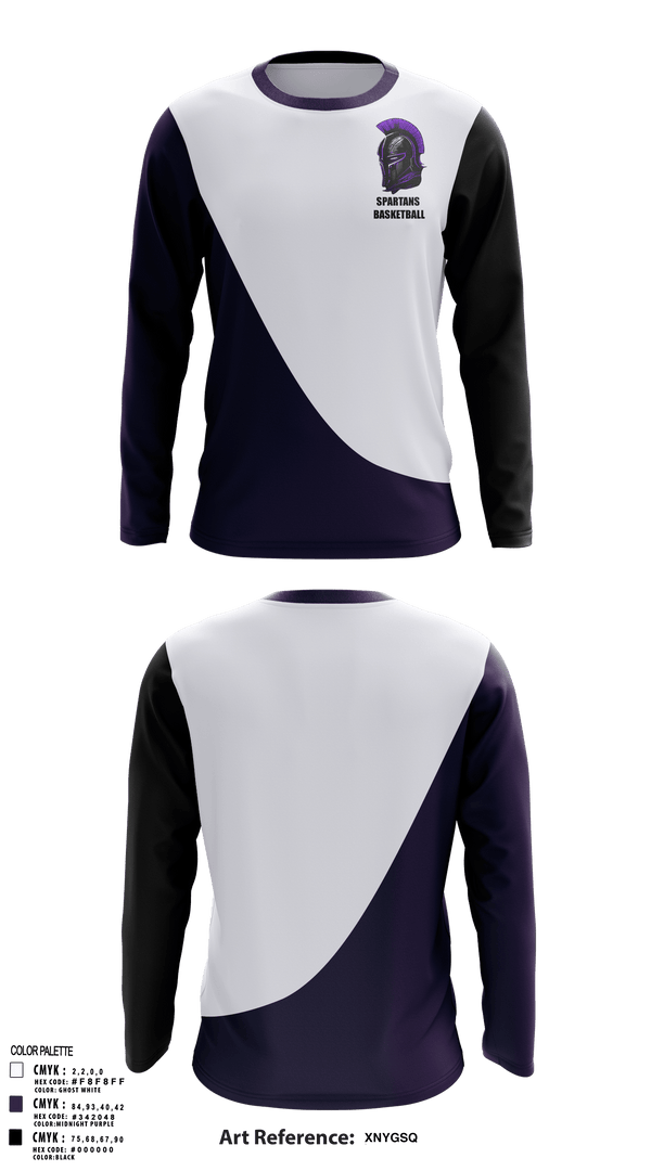 Long Sleeve Performance Shirt, Spartans, Men's Basketball, Teamtime, Team time, sublimation, custom sports apparel, team uniforms, spirit wear, spiritwear, sports uniforms, custom shirts, team store, custom team store, fundraiser sports, apparel fundraiser