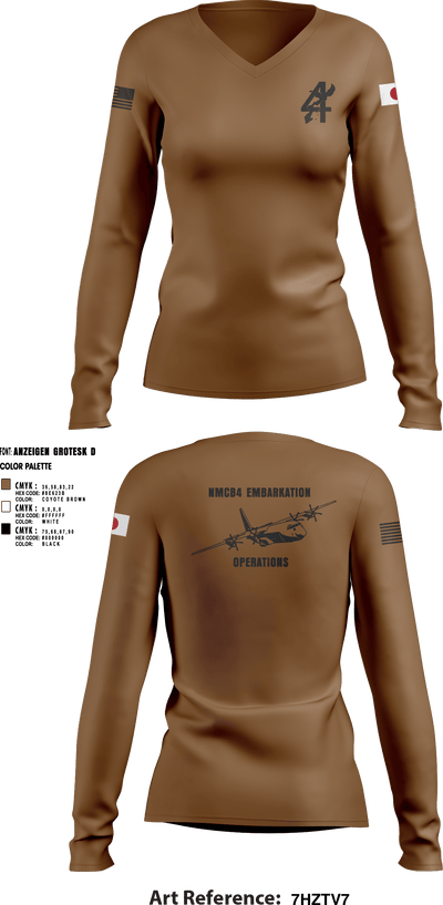 NMCB4 91279175 Women's Long Sleeve V-neck Shirt - 5