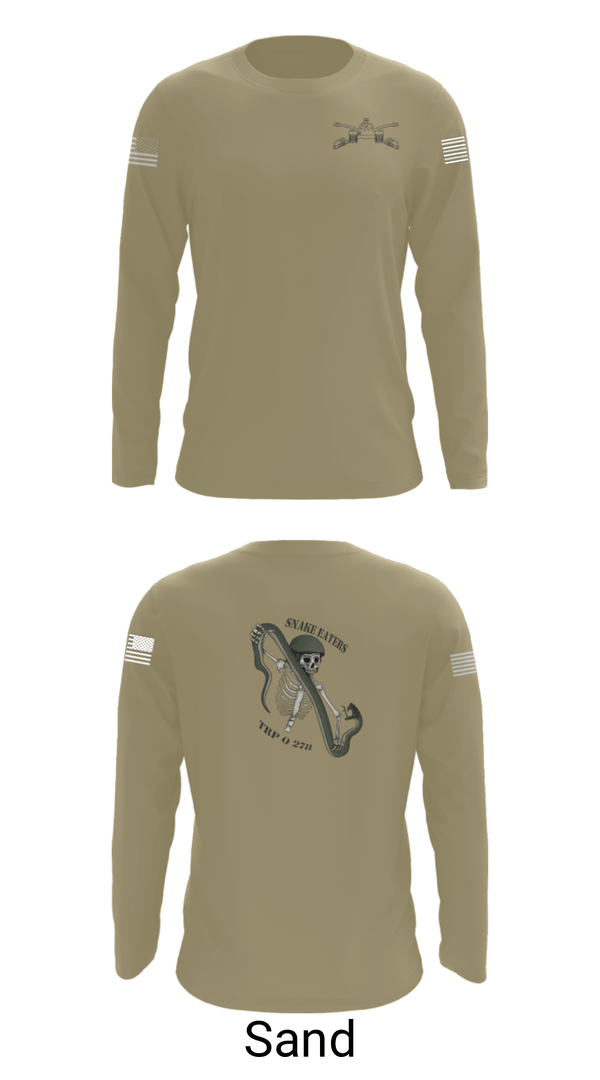 Long Sleeve Performance Shirt, Q Troop 4/278th, Army, Teamtime, Team time, sublimation, custom sports apparel, team uniforms, spirit wear, spiritwear, sports uniforms, custom shirts, team store, custom team store, fundraiser sports, apparel fundraiser