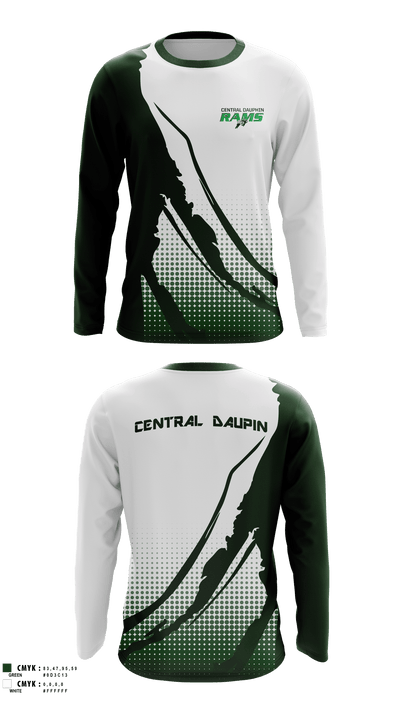 Central Dauphin High School 44934888 Long Sleeve Performance Shirt - 3