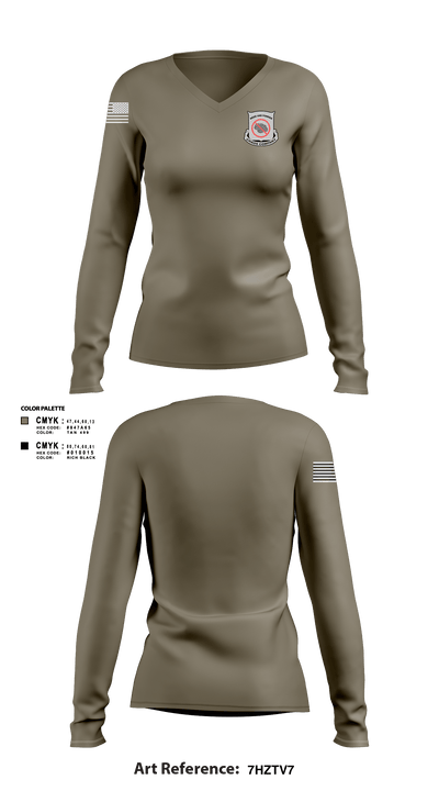 Weed and Powder 22076675 Women's Long Sleeve V-neck Shirt - 3