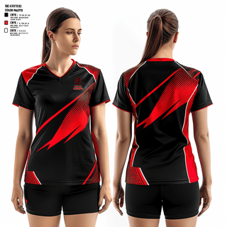 Women's Short Sleeve Vneck Shirt, San Jon High School Volleyball, Women's Volleyball, Teamtime, Team time, sublimation, custom sports apparel, team uniforms, spirit wear, spiritwear, sports uniforms, custom shirts, team store, custom team store, fundraiser sports, apparel fundraiser