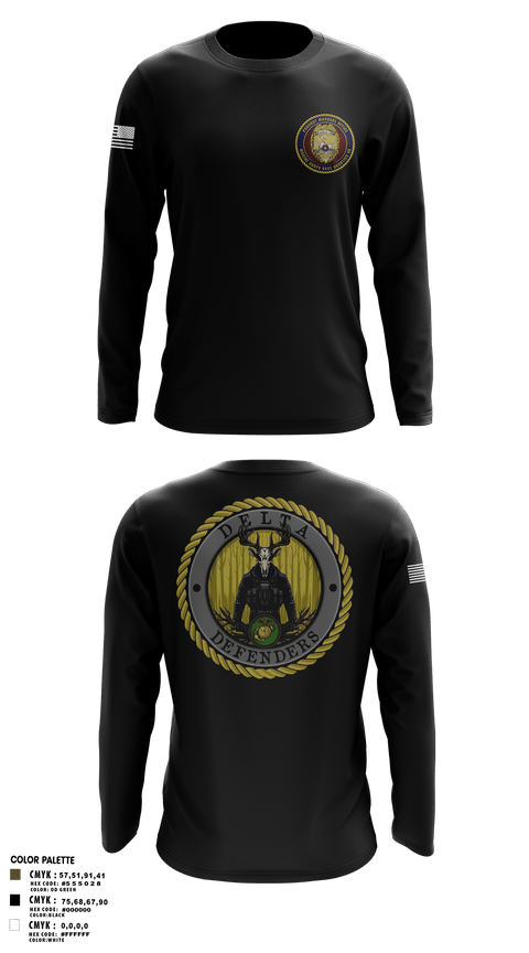 Long Sleeve Performance Shirt, PMO Delta, Marines, Teamtime, Team time, sublimation, custom sports apparel, team uniforms, spirit wear, spiritwear, sports uniforms, custom shirts, team store, custom team store, fundraiser sports, apparel fundraiser