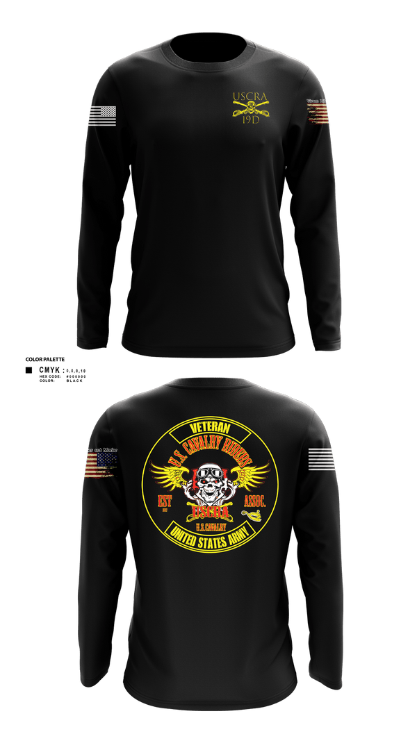 Long Sleeve Performance Shirt, US Cavalry Riders, Army, Teamtime, Team time, sublimation, custom sports apparel, team uniforms, spirit wear, spiritwear, sports uniforms, custom shirts, team store, custom team store, fundraiser sports, apparel fundraiser