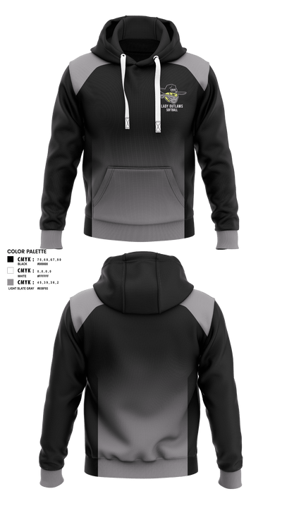 Erie Lady Outlaws 3800512 Hoodie - 1