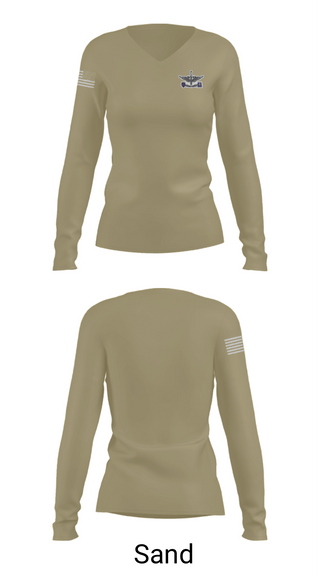 Women's Long Sleeve Vneck Shirt, HCS 935th Aviation support battalion, , Teamtime, Team time, sublimation, custom sports apparel, team uniforms, spirit wear, spiritwear, sports uniforms, custom shirts, team store, custom team store, fundraiser sports, apparel fundraiser