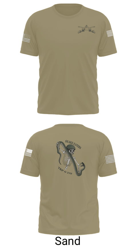 Short Sleeve Performance Shirt, Q Troop 4/278th, Army, Teamtime, Team time, sublimation, custom sports apparel, team uniforms, spirit wear, spiritwear, sports uniforms, custom shirts, team store, custom team store, fundraiser sports, apparel fundraiser