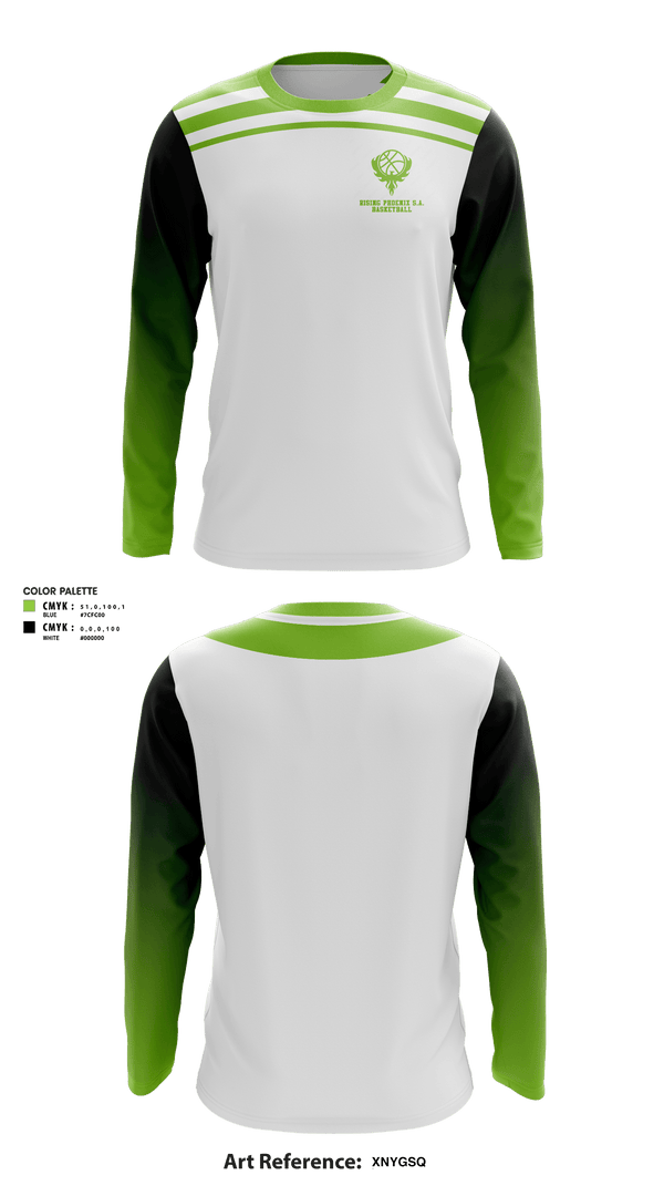 Long Sleeve Performance Shirt, Rising Phoenix S.A., Men's Basketball, Teamtime, Team time, sublimation, custom sports apparel, team uniforms, spirit wear, spiritwear, sports uniforms, custom shirts, team store, custom team store, fundraiser sports, apparel fundraiser