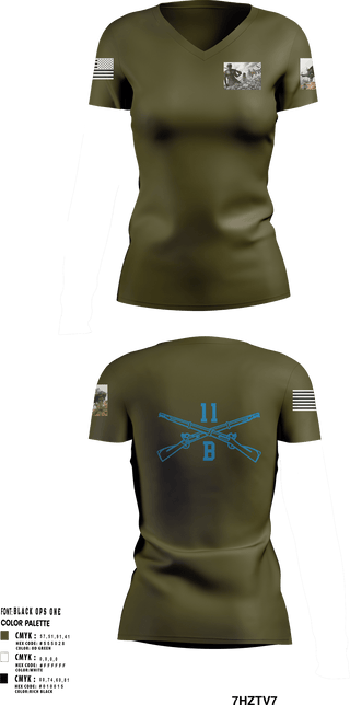 Women's Short Sleeve Vneck Shirt, 218th Maneuver brigade11 bravo infantry, National Guard, Teamtime, Team time, sublimation, custom sports apparel, team uniforms, spirit wear, spiritwear, sports uniforms, custom shirts, team store, custom team store, fundraiser sports, apparel fundraiser