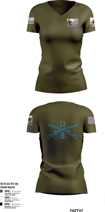 218th Maneuver brigade 66845411 Women's Short Sleeve V-neck Shirt - 1