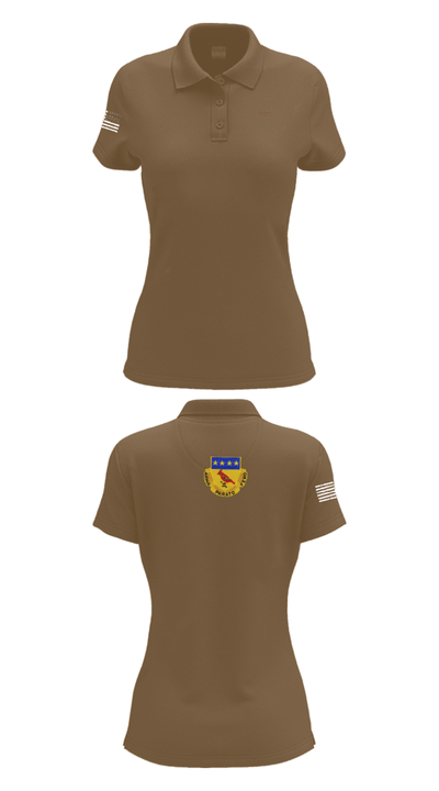 Alpha BTRY 2/138th FA 84014015 Women's Short Sleeve Performance Polo  - 14