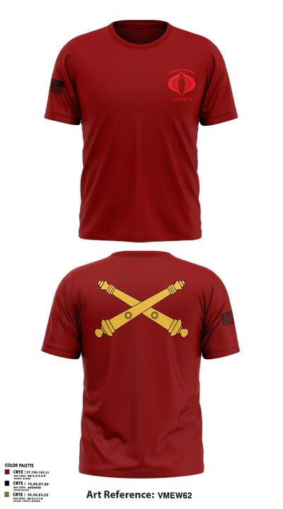Charlie Battery, 1-119th FA 47943338 Short Sleeve Performance Shirt - 1
