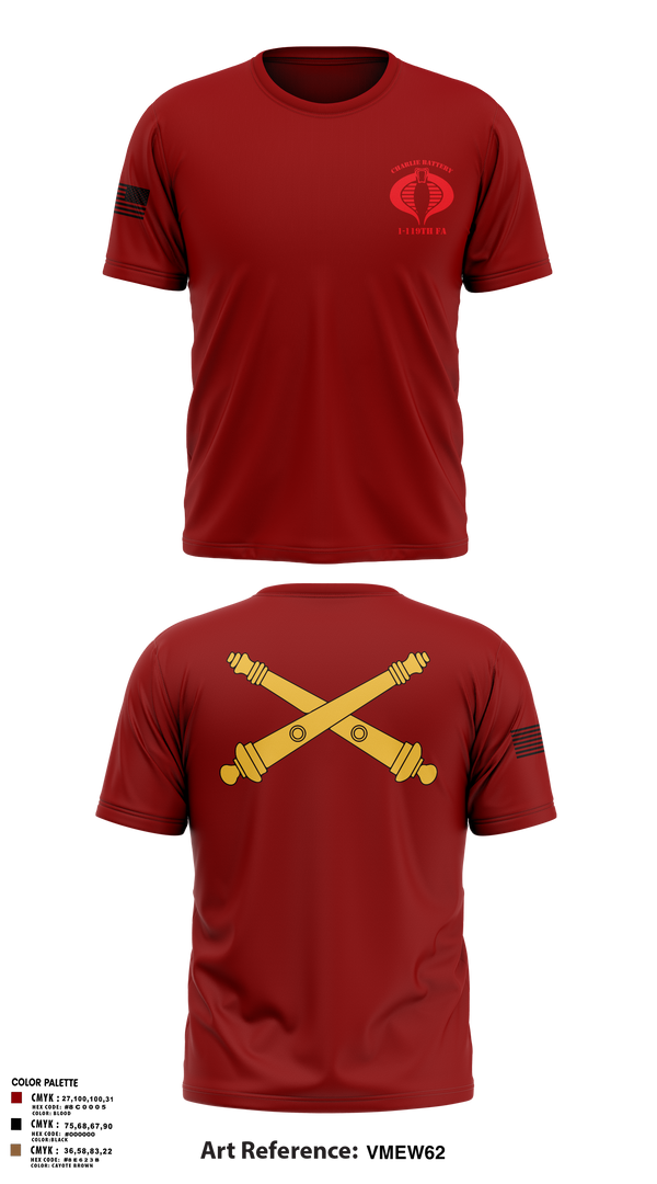 Short Sleeve Performance Shirt, Charlie Battery, 1-119th FA, , Teamtime, Team time, sublimation, custom sports apparel, team uniforms, spirit wear, spiritwear, sports uniforms, custom shirts, team store, custom team store, fundraiser sports, apparel fundraiser