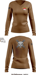 BASHER PLATOON 47833944 Women's Long Sleeve V-neck Shirt - 2